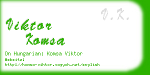 viktor komsa business card